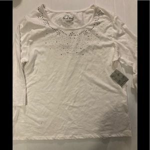 Coral Bay white shirt with silver embellishments